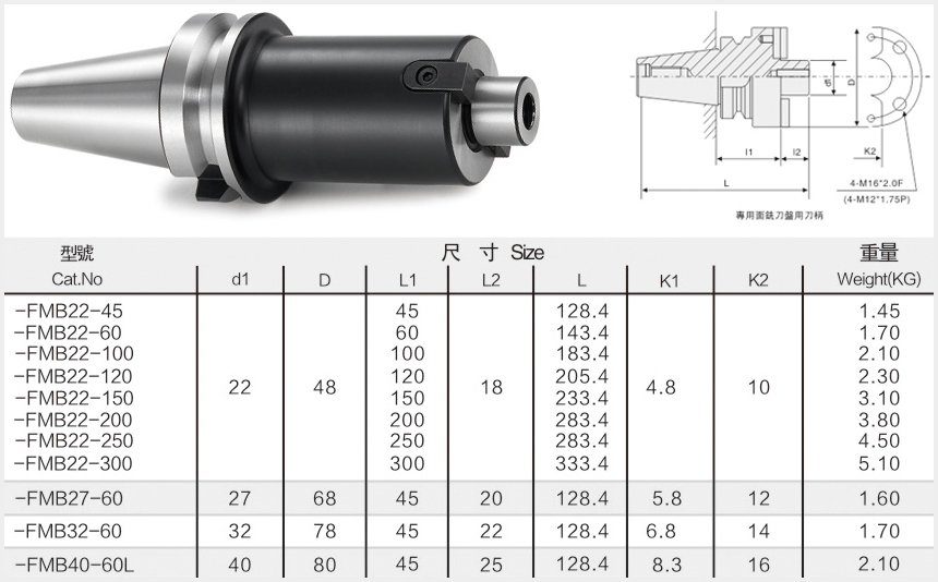 bt40銑刀柄規格尺寸圖